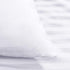 CALIFORNIA DESIGN DEN Soft & Silky 500 Thread Count 100% Cotton is Cool & Smooth, 2 White Standard Pillow Cases Fits Standard & Queen Pillows (Damask Stripe - Pure White)