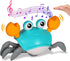 scientree Crawling Crab Baby Toy with Light Up and Music , Toddler Interactive Toys with Sensor Obstacle Avoidance Function,USB Rechargeable, Fun Moving Toy for Babies, Toddlers and Kids