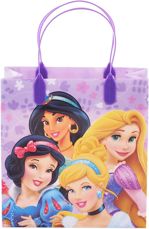 Princess Disney 12 Premium Quality Party Favor Reusable Medium Plastic Gift Goodie Bags 8"