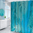 Blue Green Abstract Marble Shower Curtain Light-Color Modern Luxury Art Bath Curtain Waterproof Polyester Fabric Bathroom Decor Shower Curtains 72x72 Inches