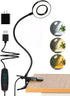 Desk Lamp Clip on Light, Desk Light 48 LED Lamp with 3 Lighting Modes, Dimmable 10 Brightness Levels, 360° Adjustable Gooseneck, Eye-Caring Small Lamp for Bed Headboard Reading Makeup Eyebrow (Black)