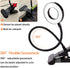 Desk Lamp Clip on Light, Desk Light 48 LED Lamp with 3 Lighting Modes, Dimmable 10 Brightness Levels, 360° Adjustable Gooseneck, Eye-Caring Small Lamp for Bed Headboard Reading Makeup Eyebrow (Black)