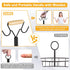 2-Tier Fruit Basket Bowl with Banana Hanger for Kitchen, Detachable Vegetables Countertop Storage for Kitchen Organizer, Large Capacity Home Decor Fruit Stand Holder Tray for Bread, Snacks, Black