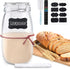 Sourdough Starter Jar Kit, 50 Oz DIY Sourdough Starter Jar with Thermometer, Chalkboard Marker, Sticker, Cable Tie, Brushes - Reusable Sourdough Jar Kit, Use for Home Bakery & Dry Food Storage