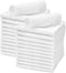 Talvania White Cotton Washcloths - Pack of 24 - Super Absorbent Bathroom Face Towels - 12" x12? Terry Bath Wash Cloth Set - Spa Home Cleaning Towel Multi-Purpose - 100% Ring Spun Cotton
