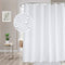 White Shower Curtain 70x72 Inches, Beneyhome 230G Weighted Fabric Waffle Weave Bathroom Curtains with Hooks, Machine Washable Grommet Farmhouse Bathtub Liner, Water-Repellent, 72 Inch Long