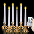 Lotus Hills Flameless Window Candles with Remote and Timer, 6 Packs Battery Operated Window Candles with Gold Candle Holders, Flickering Led Window Candles for Newyears Party Wedding Decorations