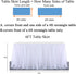 White Table Skirt Baby Shower 6ft Tulle Table Skirting with Gold Brim Round and Rectangle Tutu Table Decoration Table Cloth for Birthday Party,Gender Reveal Wedding(L6(ft), H30in)
