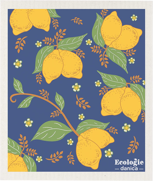 Ecologie Swedish Sponge Reusable Dishcloth, Provencal Lemons 3 Count