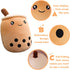 DITUCU Cute Boba Tea Plush Stuffed Toy Brown Pearl Milk Tea Bubble Plush Pillow Home Soft Hug Pillow Milk Tea Gift for Kids (Brown, 13.7 inches)