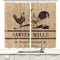 Rooster Kitchen Curtains, Farmhouse Miller Farm Aniaml Chicken Window Curtain Panel, Country Farmhouse Style Curtains for Living Room Bedroom (55X39)