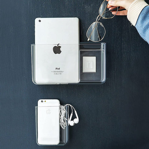 5Pack Acrylic Wall Mount File Holder, 2 Sizes Clear Single Pocket Wall File Organizer, Plastic Hanging Pockets, Magazine File Folder Holders for Office, Home, Bedroom and Bathroom