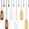 Thyores 6 Pieces Wooden Ceiling Fan Pull Chain, Pull Chain Extension for Ceiling Light Fan Chain (Brown, White and Wood Color)