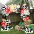 130 pcs Cow Party Balloon Garland, Farm Party Balloon Set of Cow Print Balloons,White Black Red Balloons, Animal Walking Balloons for Baby Shower Kid's Birthday Party