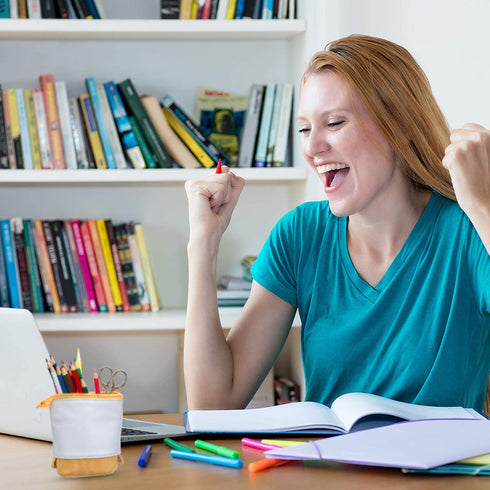 3 Pieces Telescopic Pencil Case Transformer Standing Stationery Pencil Holder Canvas Dual-Use Pop-up Stand Pencil Bags with Zipper for School Office College (Pink, Yellow, Blue)