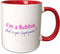 3dRose I'M A Bobbie-What's Your Superpower-Hot Funny Gift for Grandma Mug, 1 Count (Pack of 1), Red/Pink