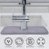 4PCS Kitchen Faucet Absorbent Mat, Fettorler Splash Guard for Sink, Microfiber Sink Splash Catcher Behind Faucet, Ultra Absorbent & Faster Drying Mat for Farmhouse, Bathroom, RV, 15 x 5.3 Inch, Grey