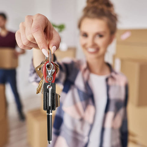 2Pcs Portable Pen Holder Leather Lanyard Pen Holder Anti-lost Pen Holder Protector for Neck Lanyard Badge Pen Holder Keychain for Pacpack