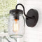LNC Wall Sconce Mason Jar Lights Farmhouse and Rustic with Oil Rubbed Bronze for Hallway Bathroom, (7.1?L×4.7?W×8.7?H), A02979