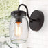 LNC Wall Sconce Mason Jar Lights Farmhouse and Rustic with Oil Rubbed Bronze for Hallway Bathroom, (7.1?L×4.7?W×8.7?H), A02979