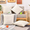 Throw Pillow Covers 18 x 18 Blank Decor Linen Couch Pillow Case Cover for Sublimation HTV Vinyl Craft Set of 4 Beige