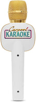 Carpool Karaoke The Mic 1.0, Wireless Karaoke Microphone System, White CPK545 by Singing Machine,Gold & White
