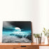 Tourrest Teal Grey Coastal Beach Canvas Wall Art Black and White Artwork Blue Sea Ocean Moon View Nature Landscape Large Wooden Wall Décor Seaside Waves Poster Modern Home Print Painting for Office