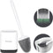 Waretray Toilet Cleaning Brush and Holder Set, Flexer Bowl Under-Rim Brush Head with Silicone Bristles, Ventilated Quick-Drying Wall-Mounted Base