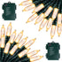 Battery Operated Christmas Lights 2 Pack 17.7 Feet 50 LED Clear Mini String Lights with 8 Modes Waterproof Tree Lights for Xmas Outdoor Indoor Holiday Party Garden Decor, Warm White