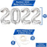 Silver 2022 Balloons Numbers - 40 Inch | Graduation Balloons 2022 with 18 Inch, Star Balloons | Blue and Silver Graduation Decorations | Graduation Party Decorations 2022 | Class of 2022 Decorations