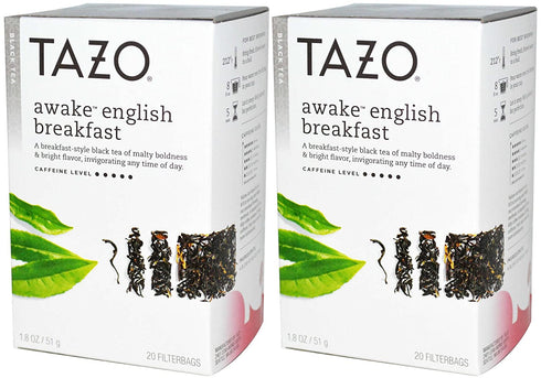 Tazo Awake English Breakfast Black Tea Tea Bags, 20ct(pack of 2)