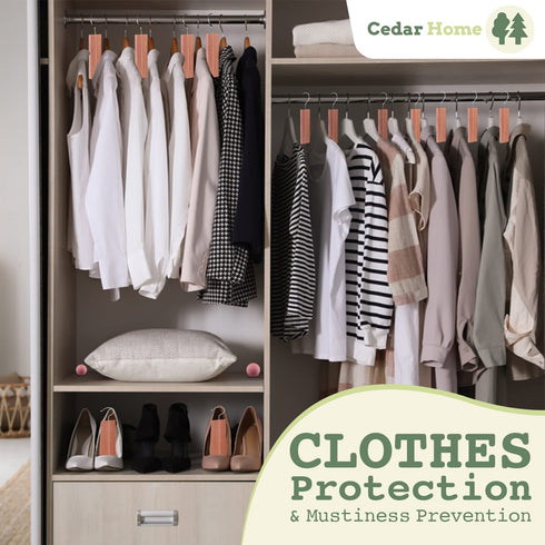 Cedar Hyde Cedar Blocks for Clothes Storage | Cedar Hang Ups & Cedar Balls | Clothes Protection & Deodorizer | 22 Pieces, 12 Cedar Hang Ups & Bonus 10 Cedar Balls | U.S.A Seller