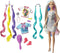 Barbie Fantasy Hair Doll, Blonde, with 2 Decorated Crowns, 2 Tops & Accessories for Mermaid and Unicorn Looks, Plus Hairstyling Pieces, for Kids 3 to 7 Years Old