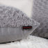MANDIOO Pack of 2 Grey Faux Fur 3D Flower Pattern Fuzzy Cozy Soft Decorative Throw Pillow Covers Set Cushion Cases Pillowcases for Couch Sofa Bedroom Car 22x22 Inches