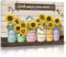 Wall Art Painting Canvas Wall Art Sunflower Encourage Text Canvas Artwork Flower Wall Decor Prints Wall D©cor for Living Room Bedroom Home Decoration Ready to Hang