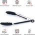 2 PCS Kitchen Tongs Utensil Set by Boxiki Kitchen. Silicone Tongs For Grilling, Cooking and Serving. Heat Resistant Tongs For Cooking. BPA Free Stainless Steel Kitchen Utensils.