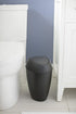 Umbra Twirla Trash Can with Swing-top Lid, 2.4 Gallon, Black