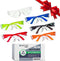 Aqulius 24 Pack of Kids Safety Glasses (24 Protective Goggles in 6 Colors) Crystal Clear Eye Protection - Specially Designed to Fit Children, Perfect for Nerf Parties