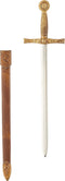Denix Gold Trim Excalibur Letter Opener with Scabbard