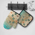 Turtles On The Beach Oven Mitts and Pot Holders Sets,Heat Resistant Non-Slip Cooking Gloves with Cotton Lining for Kitchen Baking Grilling BBQ