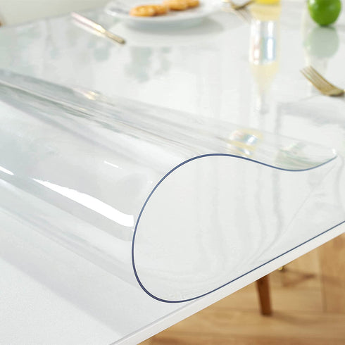 LovePads 1.5mm Thick 16 x 32 Inches Clear Desk Pad Blotter, Plastic Transparent Desk Mat for Desktop, Table Cover Protector, Writing Desk Protector for Office and Home