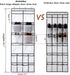 Armindou Extra Large Pockets Hanging Over The Door Shoe Organizer 2 Pack Closet Shoe Organizer With 8 Extra Large Mesh Storage Pockets for Bedroom Door Apartment Storage (White, 64.1X22.8 )