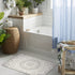 Uphome Small Boho Bathroom Rugs 18" x 25" Grey Mandala Bath Mat with Pom Pom Fringe Cute Farmhouse Bohemian Bath Rug Soft Non-Slip Washable Shower Mat for Bathtub Sink Powder Room