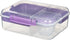 Sistema To Go Collection Bento Box Plastic Lunch and Food Storage Container, 55.7 Ounce, Multi Compartment (Color May Vary)