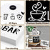 Coffee Bar Tiered Tray Decor Signs Set of 3, 3D Raised Wood Block with Buffalo Plaid Farmhouse Home Kitchen Coffee Decorations for Tray, Coffee Bar, Coffee Station, Shelf, Mantel (Tray Not Included)