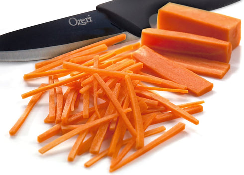 Ozeri Elite Chef Black 3-Piece Ceramic Knife Set, 12.5 x 7.5 x 1 inches