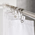 LOVTEX Teal Shower Curtain Set with 12 Hooks Ombre Waffle Shower Curtains for Bathroom 72 x 72 in, Waterproof and Machine Washable