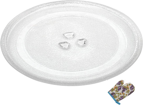Microwave Glass Plate, 10-3/5" Microwave Turntable Tray Glass Plate Replacement, Compatible LG, Samsung, Kenmore, Hotpoint, Panasonic And GE.