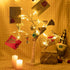 2FT Tall Money Tree Gift Card Holder with 1 USB Data Cable- Dual-use White Money Tree Present Card Holder Money Holder Tree for Christmas Wedding Desktop Home Decor Birthday Gift Holding Photo Card