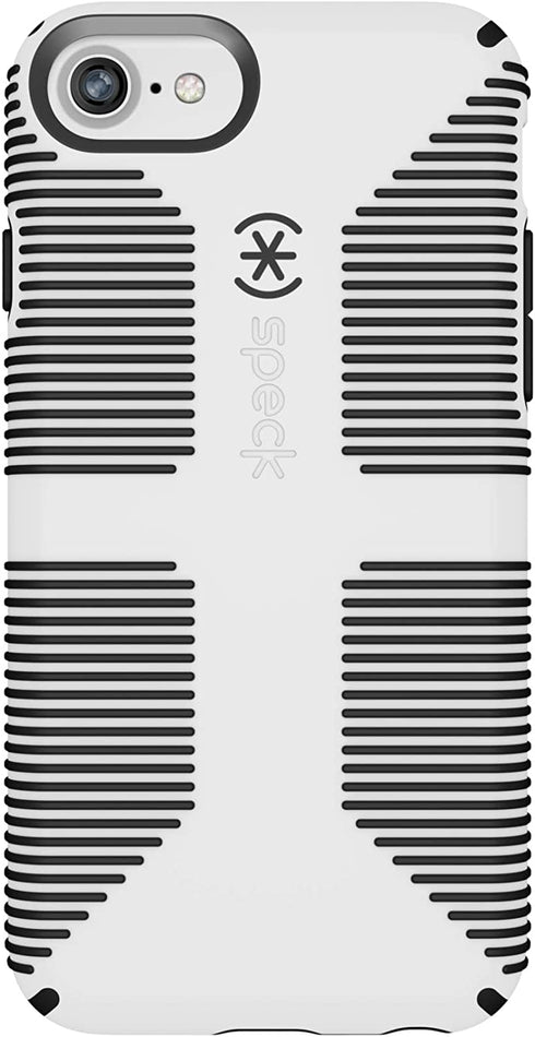 Speck Products CandyShell Grip iPhone SE 2020 Case/iPhone 7 Case (Also Fits iPhone 6 and iPhone 6S), White/Black